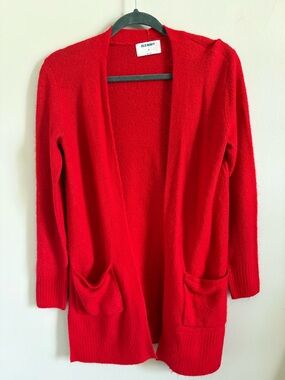 Old Navy Bright Red Open-Front Women's Cardigan